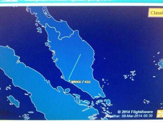 馬來西亞失聯飛機系飛往北京 機型為波音777-200