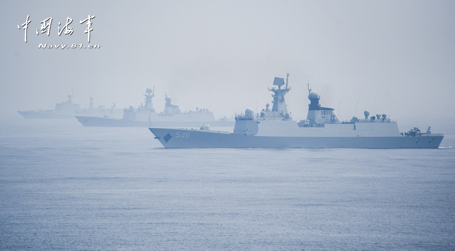 中俄聯合軍演 我軍直-9與俄巡洋艦并肩反潛