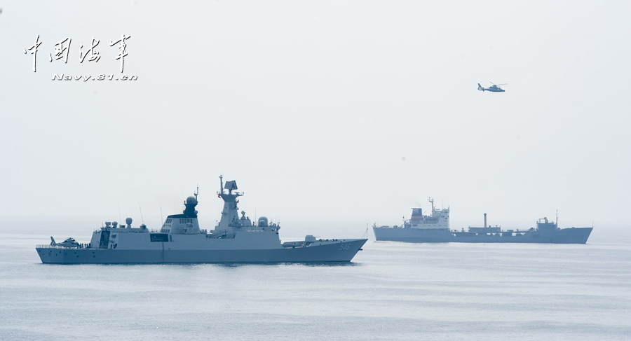 中俄聯合軍演 我軍直-9與俄巡洋艦并肩反潛