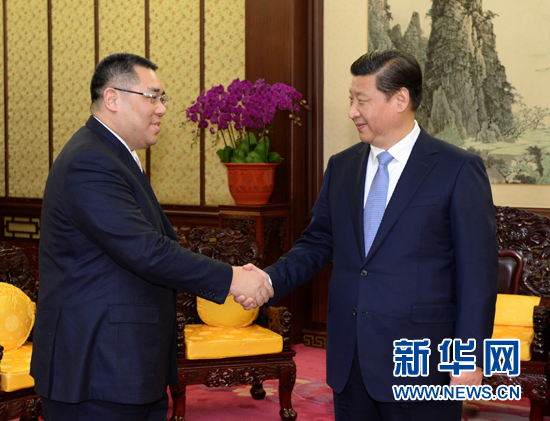 習近平會見梁振英、崔世安