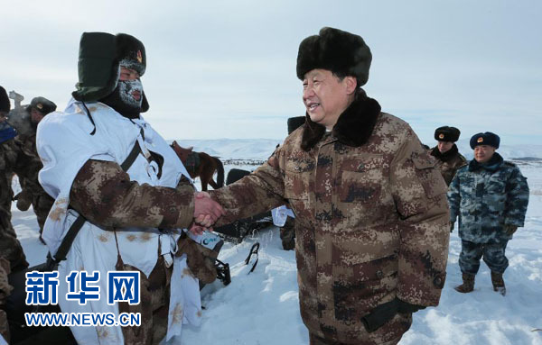 習近平春節前夕冒嚴寒踏冰雪慰問邊防官兵