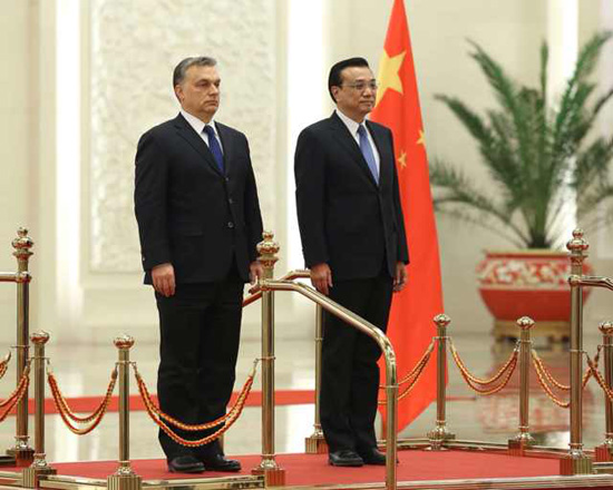 李克強舉行歡迎儀式歡迎匈牙利總理歐爾班訪華