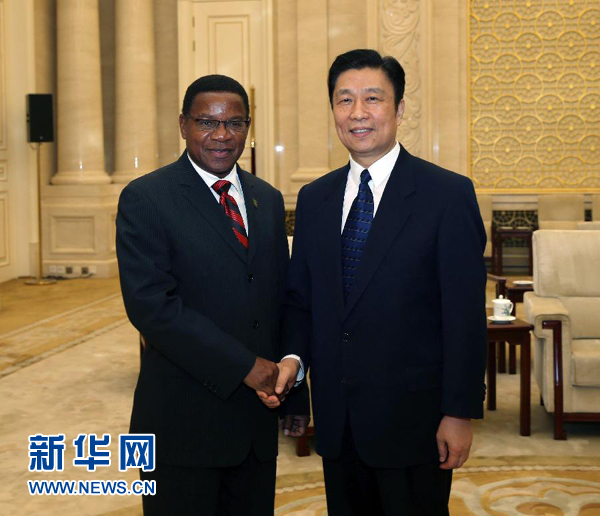 李源潮會見坦桑尼亞外長