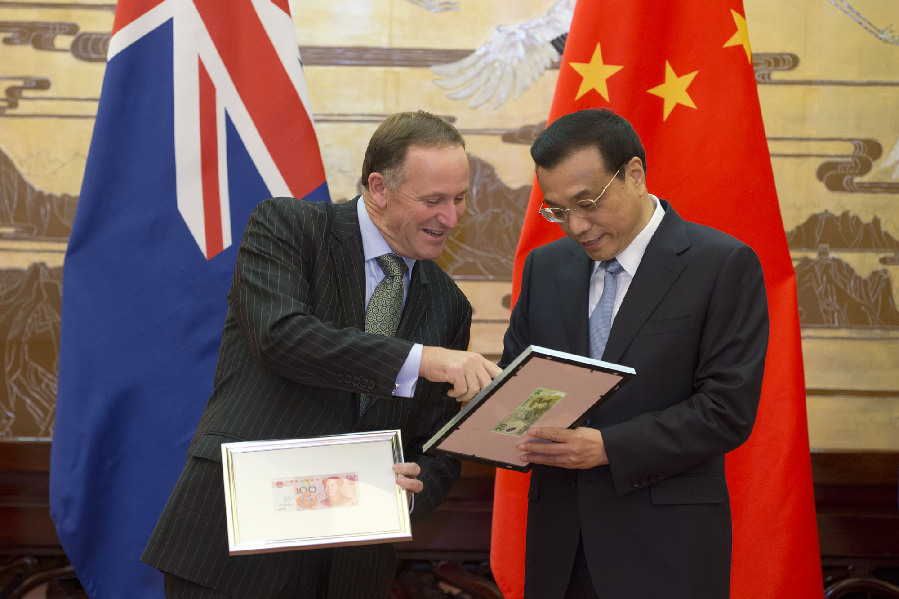 李克強(qiáng)同新西蘭總理約翰•基舉行會談