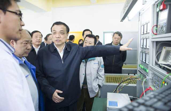 李克強考察沈陽企業：關心治霾技術 建議給科技人員股權