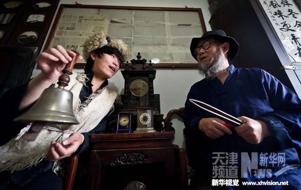 盲人“吆喝大王”傳承津味傳統表演