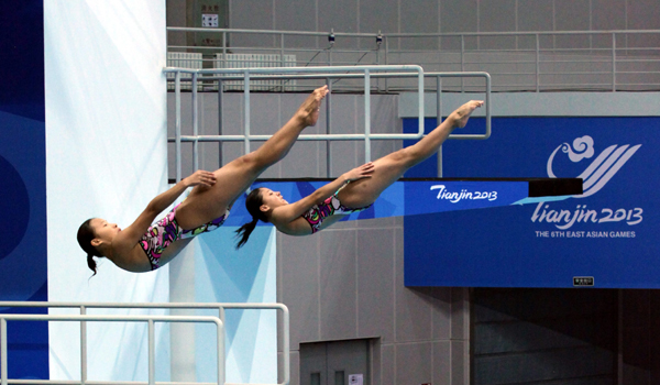 東亞運動會跳水比賽結束 女子雙人三米板中國再攬一金