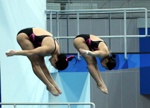 東亞運動會跳水比賽結束 女子雙人三米板中國再攬一金