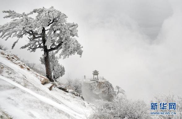 高清：奇險山峰上的絕美雪景