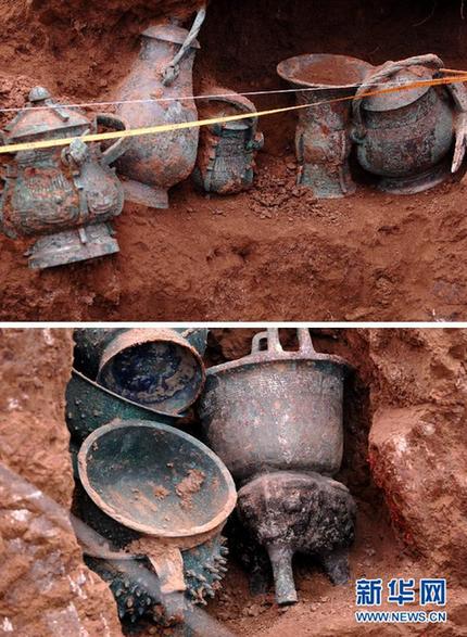 寶雞西周墓發現眾多銘文青銅器(高清)