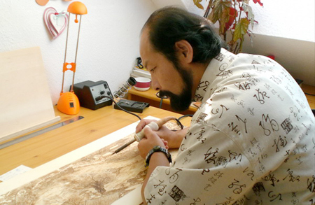 中國烙畫家在德國