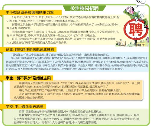 新疆中小微企業(yè)校園招聘遇冷