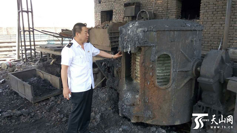 烏魯木齊市質監局搗毀一違法生產地條鋼加工廠