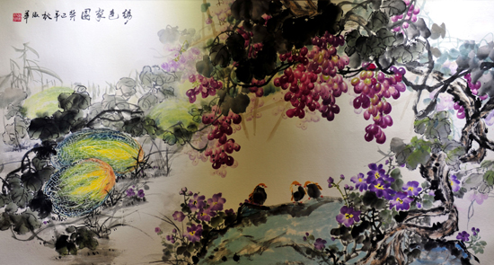 油城四名退休女工辦畫(huà)展