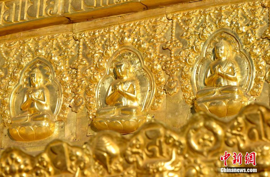 西藏大昭寺史上最大規(guī)模金頂維修竣工