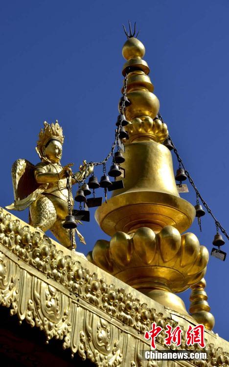 西藏大昭寺史上最大規(guī)模金頂維修竣工