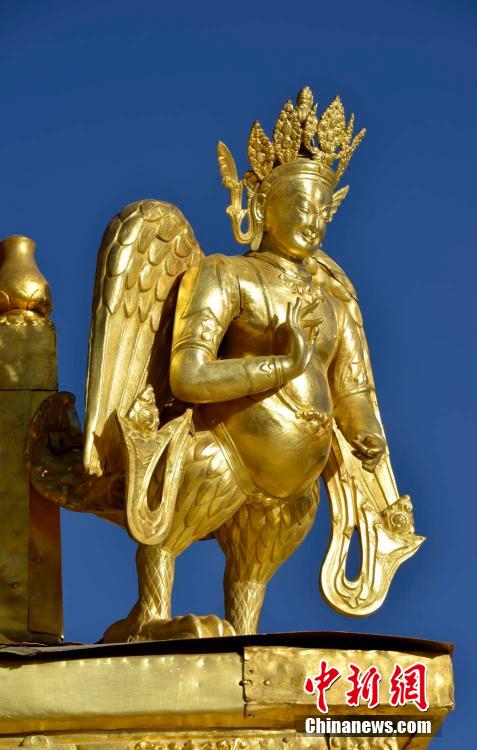 西藏大昭寺史上最大規模金頂維修竣工