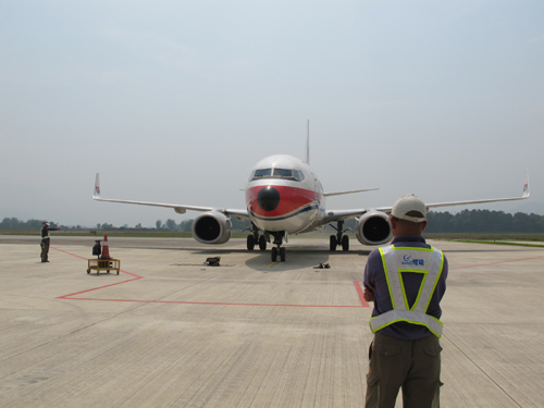中國芒市-緬甸曼德勒航線往返包機試飛