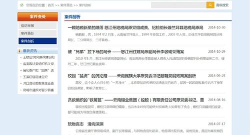 云南河北紀委監察廳官網相繼更新 快速通報官員查處