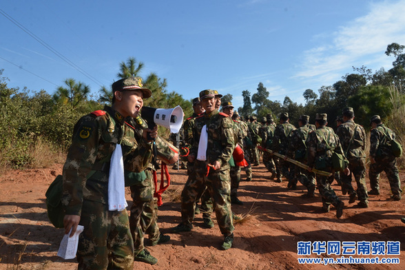 武警云南省森林總隊500新兵野營拉練迎戰森林防火期