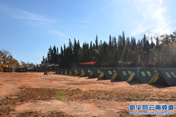 武警云南省森林總隊500新兵野營拉練迎戰森林防火期