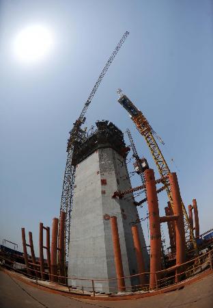 杭州灣上第二座跨海大橋——嘉紹跨海大橋建設進度過半