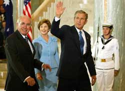 Bush thanks Australia for support in Iraq