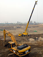 Building resumes at Olympic centre 