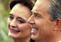 Blair admits never having sent flowers to his wife