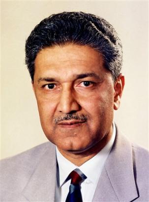 This undated photo shows father of Pakistan's nuclear program Abdul Qadeer Khan in Islamabad, Pakistan. Pakistan's Information Minister Shiekh Rashid acknowledged on Thursday, March 10, 2005 that a rogue scientist Khan at the heart of an international nuclear black market investigation gave centrifuges to Iran (news - web sites), but insisted the government had nothing to do with the transfer. (AP Photo)