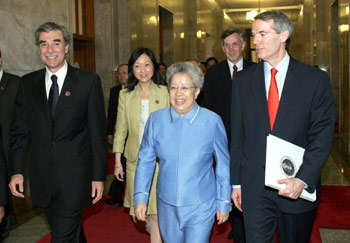 Senior Chinese and U.S. officials met for annual trade talks in Beijing on Monday after a second round of technical discussions to try to resolve a dispute over Chinese textile exports failed to make any breakthrough.