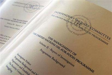 The report presented by Paul Volcker, Chairman of the Independent Inquiry Committee, to the Security Council.