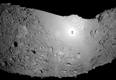 The 548-metre long asteroid, '25143 Itokawa', is seen nearly 186 million miles from earth in this handout picture taken November 20, 2005 by the Japanese unmanned craft Hayabusa and released by Japan Aerospace Exploration Agency (JAXA).