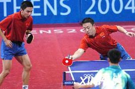 China wins table tennis, badminton doubles golds