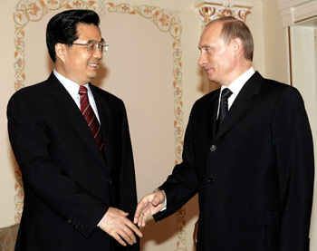 Chinese, Russian presidents meet