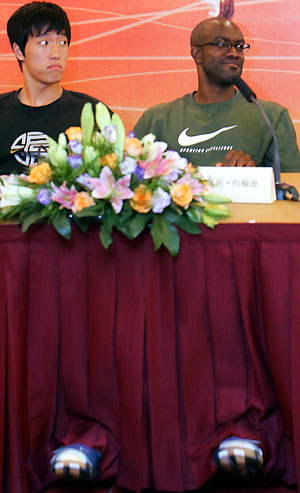 Liu Xiang to compete with Johnson Saturday