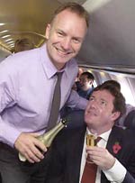 Sting flies Concorde, to be Englishman in New York