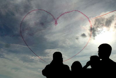 Royal Air Force performs aerobatics