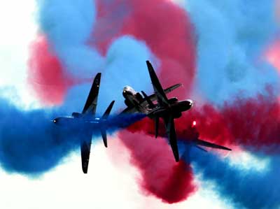 Royal Air Force performs aerobatics