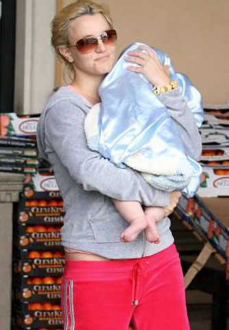 Britney Spears and her six-month-old son