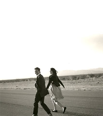 Tom and Katie in Black and White