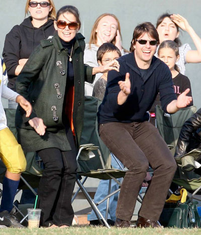 Tom and Katie take soccer sidelines