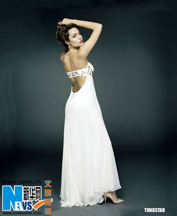 Angelina Jolie in white