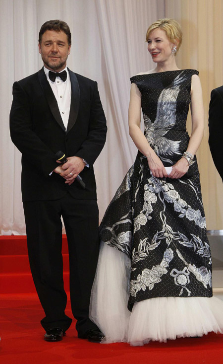 Russell Crowe arrives for opening ceremony of 63rd Cannes Film Festival