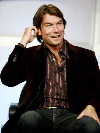 Stars take part in a panel discussion for television critics