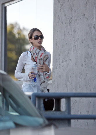 Jessica Alba at Farm studios