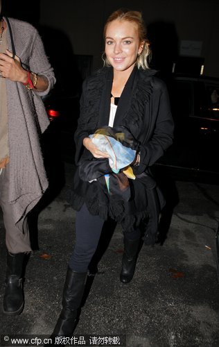 Lindsay Lohan at Church clothing store in West Hollywood