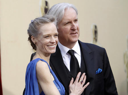 James Cameron and his wife at the 82nd Academy Awards 