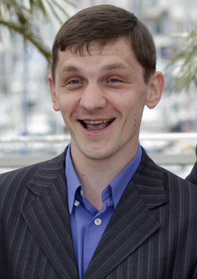 Cast members arrive on red carpet for screening of film Schastye Moe