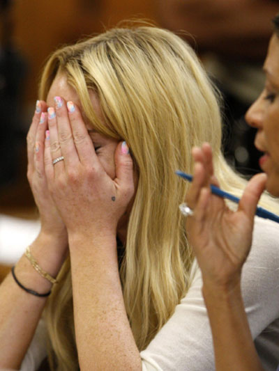 Distraught Lindsay Lohan sentenced to 90 days jail